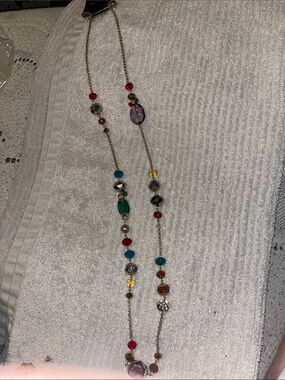 Birch Hill Gold-Tone Necklace with Multicolored Beads